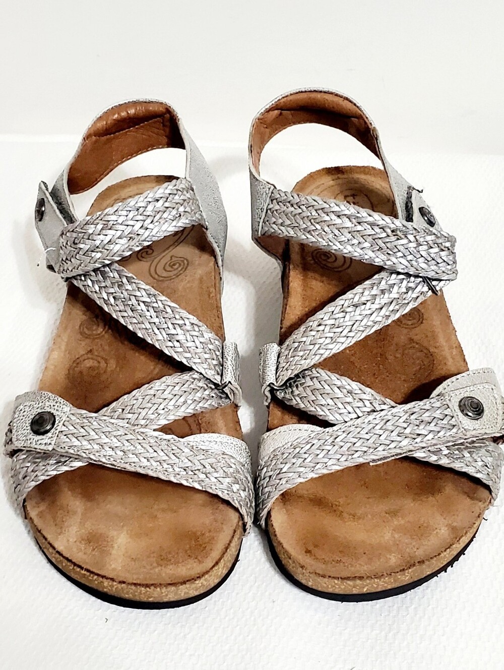 Taos Footwear Beige Braided Leather Sandals - Picture 4 of 13